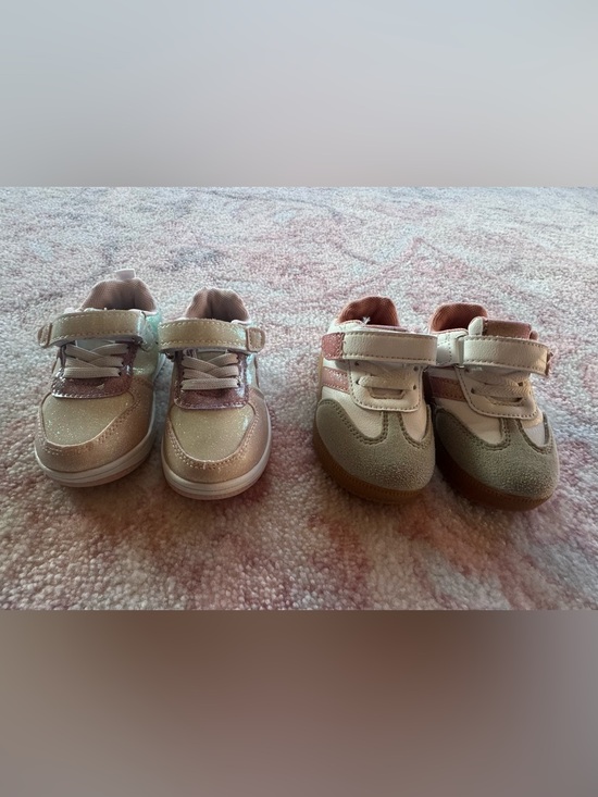 First Steps Other - First Steps Toddler Pink Glitter Velcro Sneakers (Size 4)